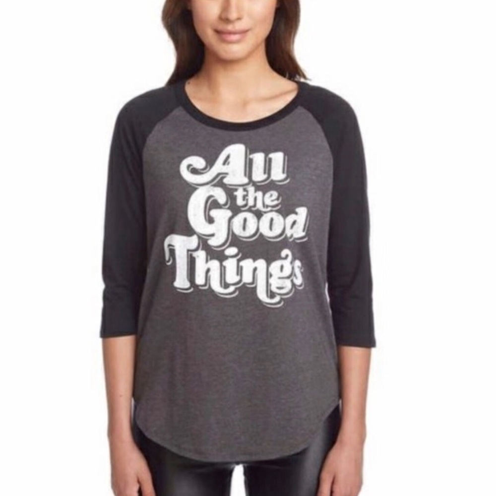 Chaser Brand All The Good Things Graphic Baseball Style Jersey | M